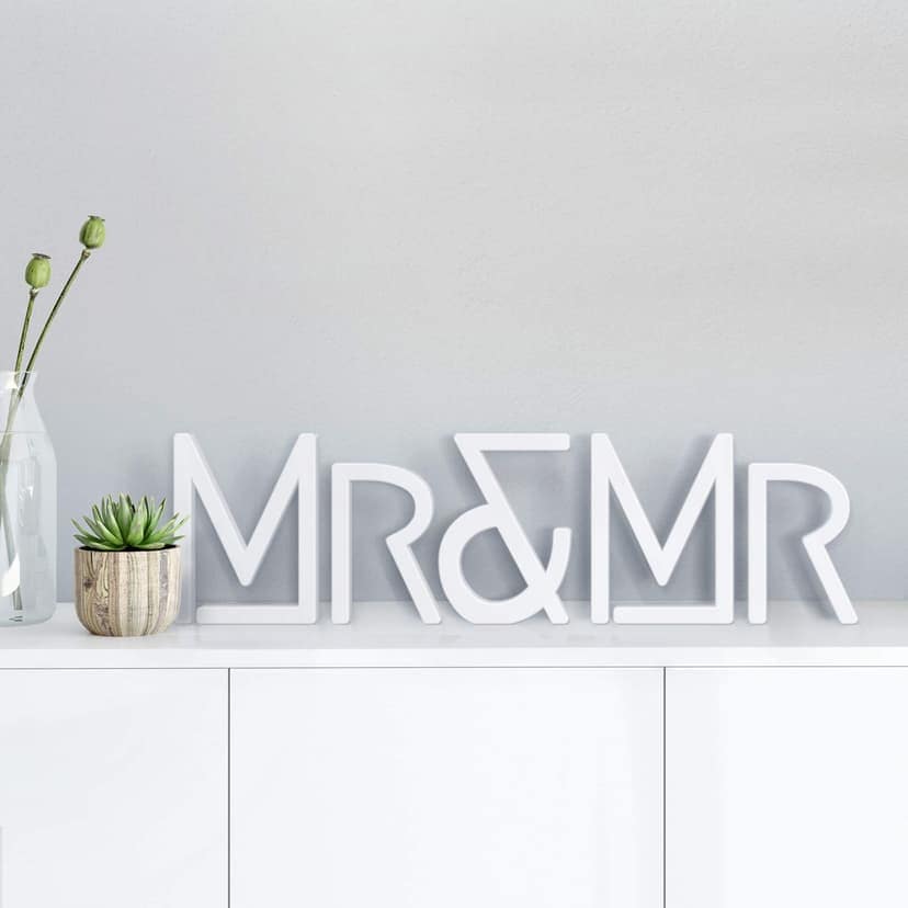 Letras decorativas 3D Mr & Mr modernas