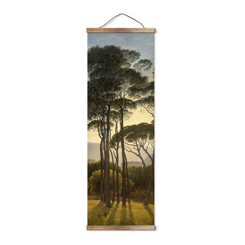 Póster de tela - Paisaje italiano con pinos paraguas - Panorama