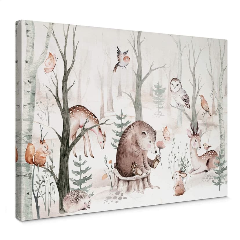 Lienzo Kvilis - Amigos animales en el bosque