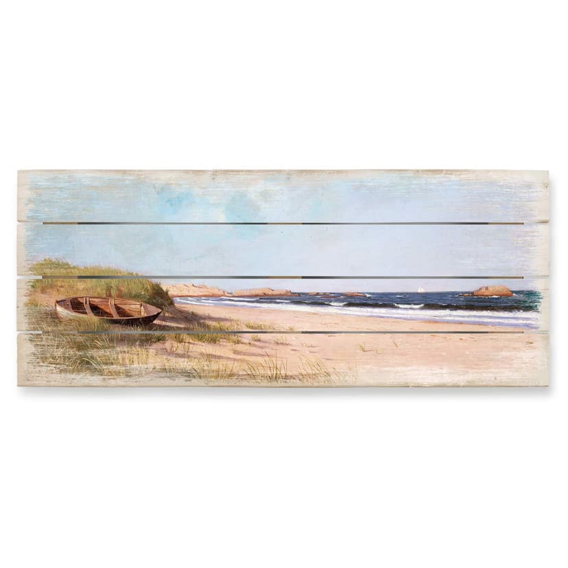 Cuadro de madera Silva - En la playa - Panorama