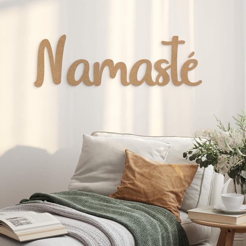 3D letras de madera Namasté - MDF naturaleza