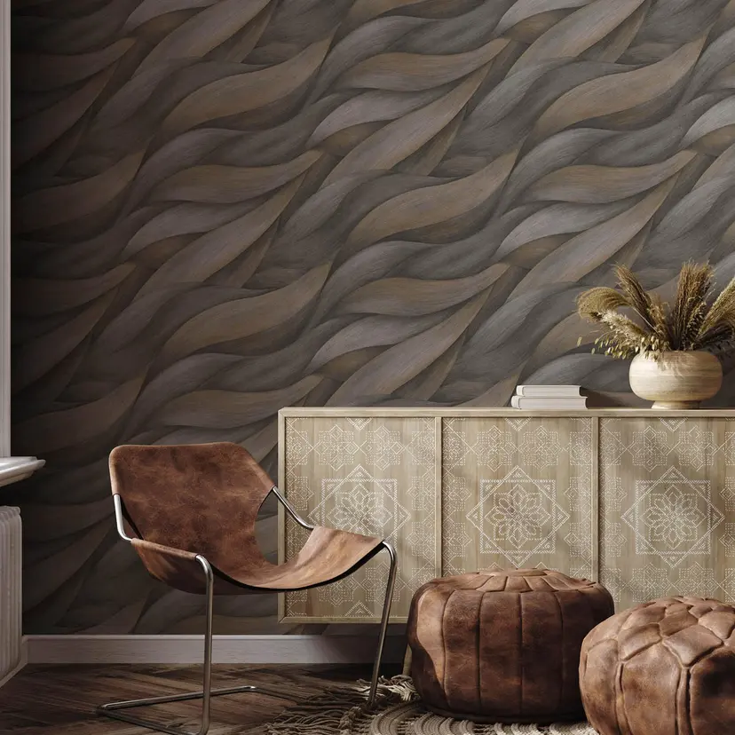 Papel pintado no tejido Erismann Casual Chic gris