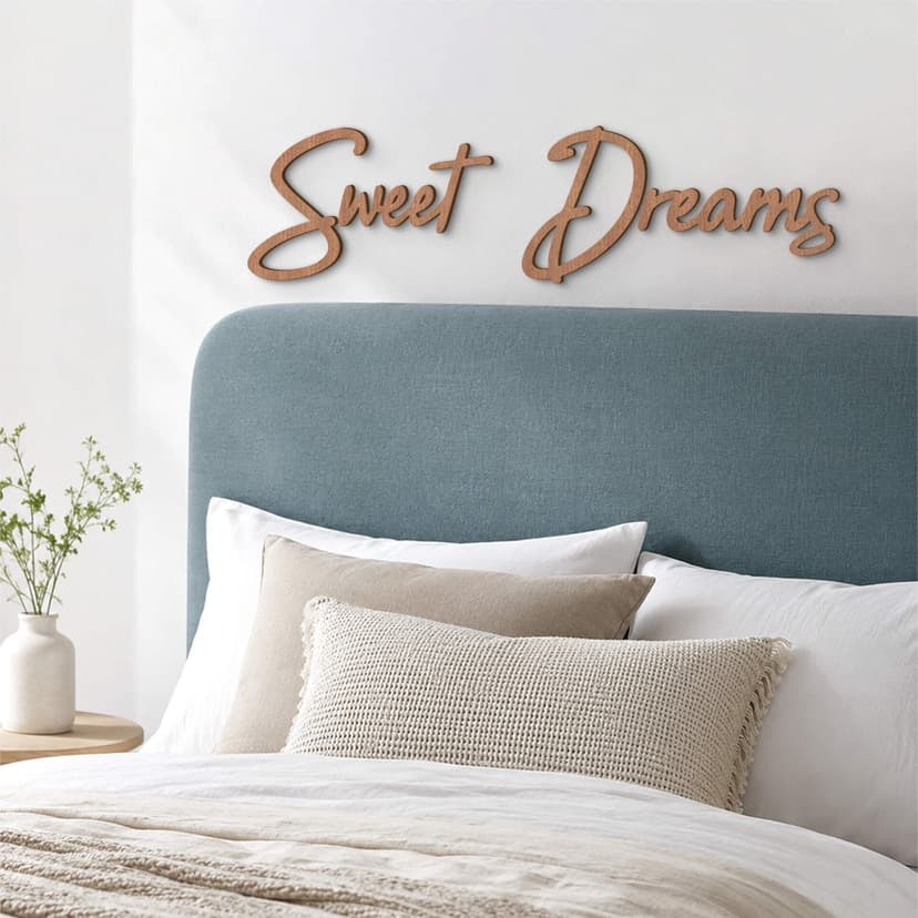 Decoración de madera Letras 3D Sweet Dreams - caoba