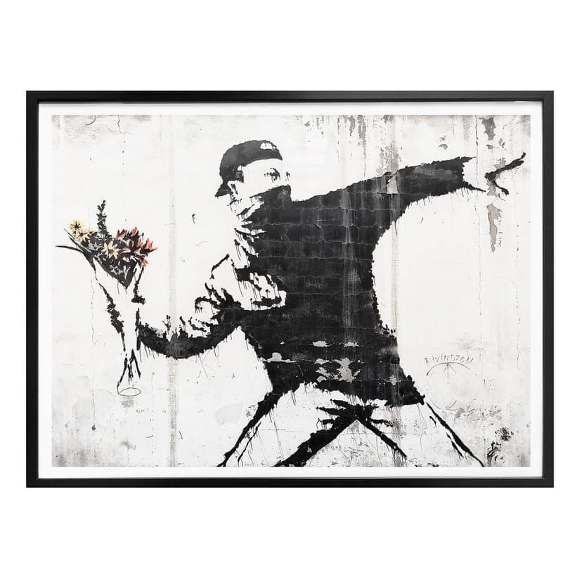 Póster Banksy - El lanzador de flores