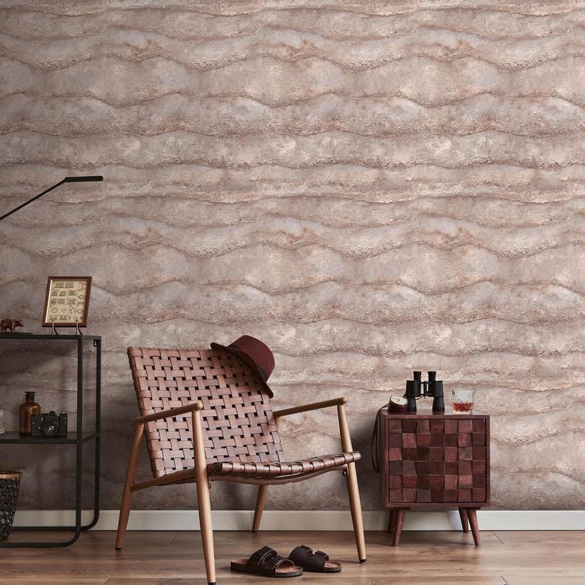 Papel pintado no tejido Erismann Focus marrón