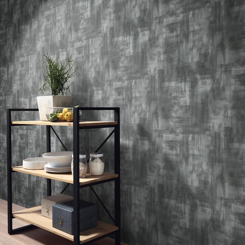 Papel pintado de escayola Gris Elíseo