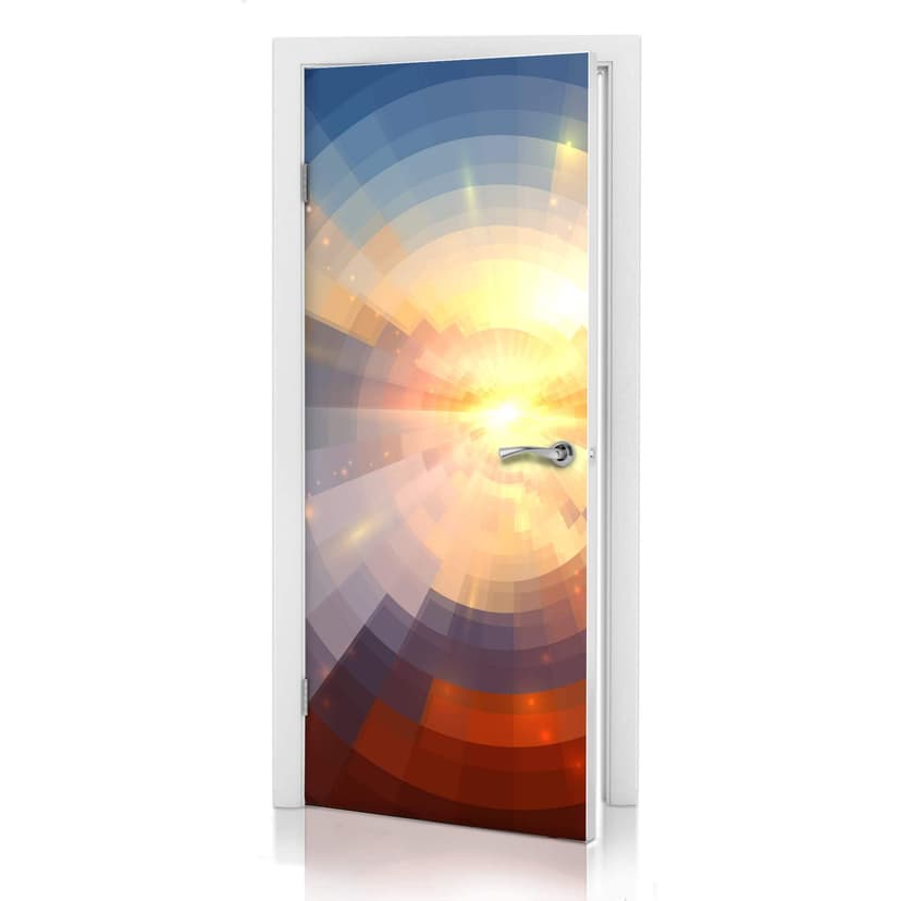 Diseño de puerta - Puesta de sol en mosaico