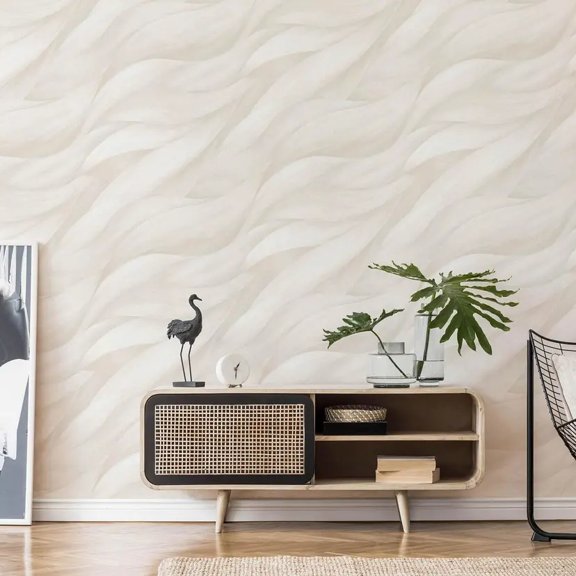 Papel pintado no tejido Erismann Casual Chic blanco