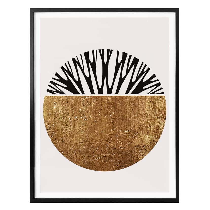 Póster Kubistika - Árbol de la vida - Oro