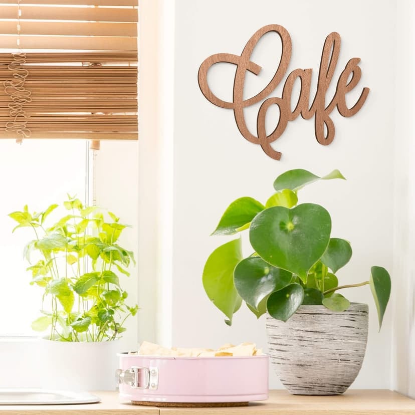 Letras de madera caoba - Café