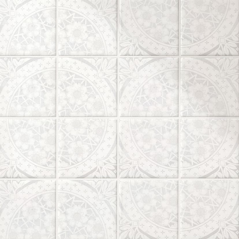 Azulejos Adhesivos Flores victorianas brillantes - lote de 12