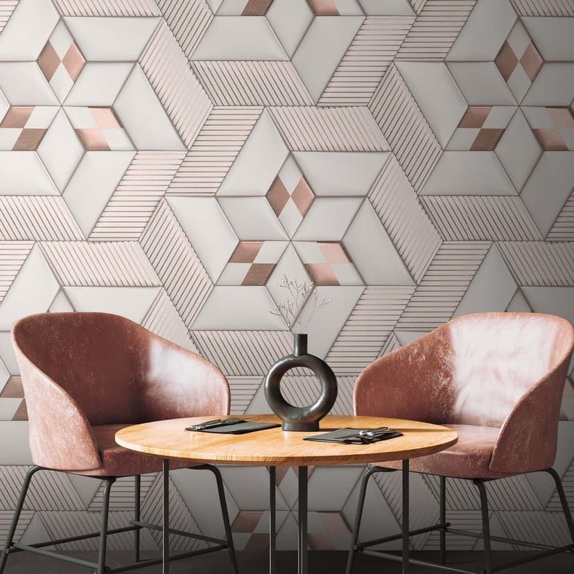 3D Fotomural blanco diseño moderno no tejido papel pintado para sala de estar, dormitorio