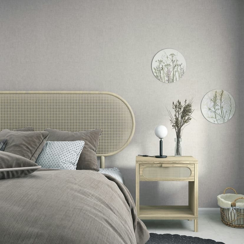 Papel pintado no tejido textil, liso texturado moderno mate en marrón
