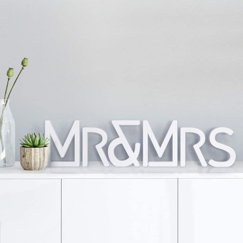 Letras decorativas 3D Mr & Mrs -Modern-