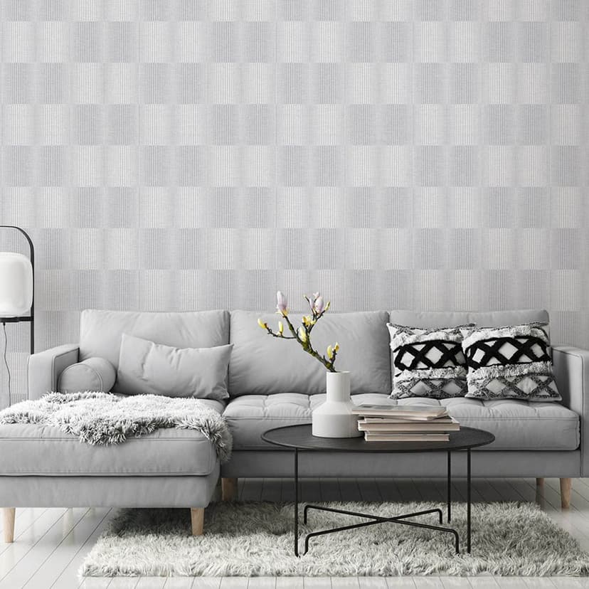 Papel pintado no tejido Erismann Code Nature gris