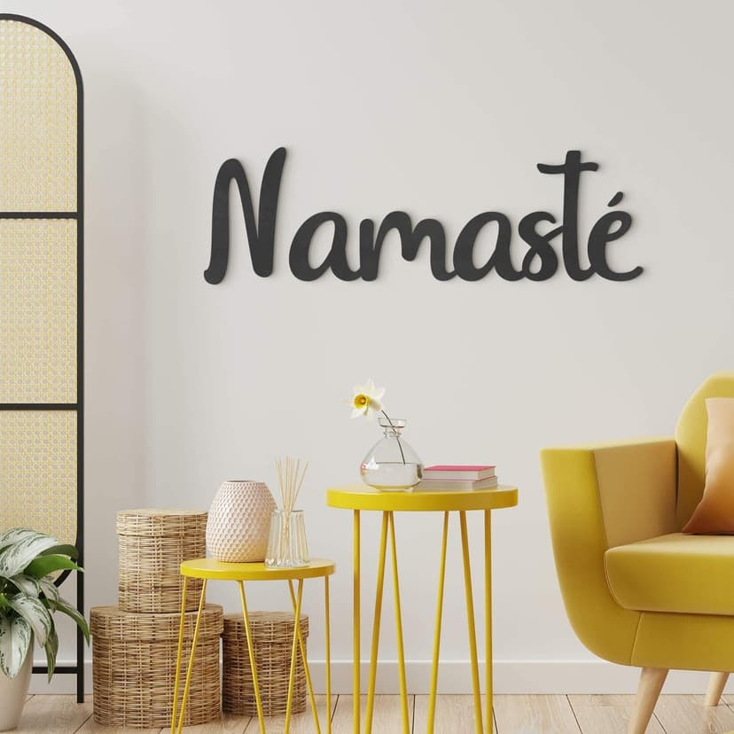 letras Namasté 3D - Decoración en madera MDF