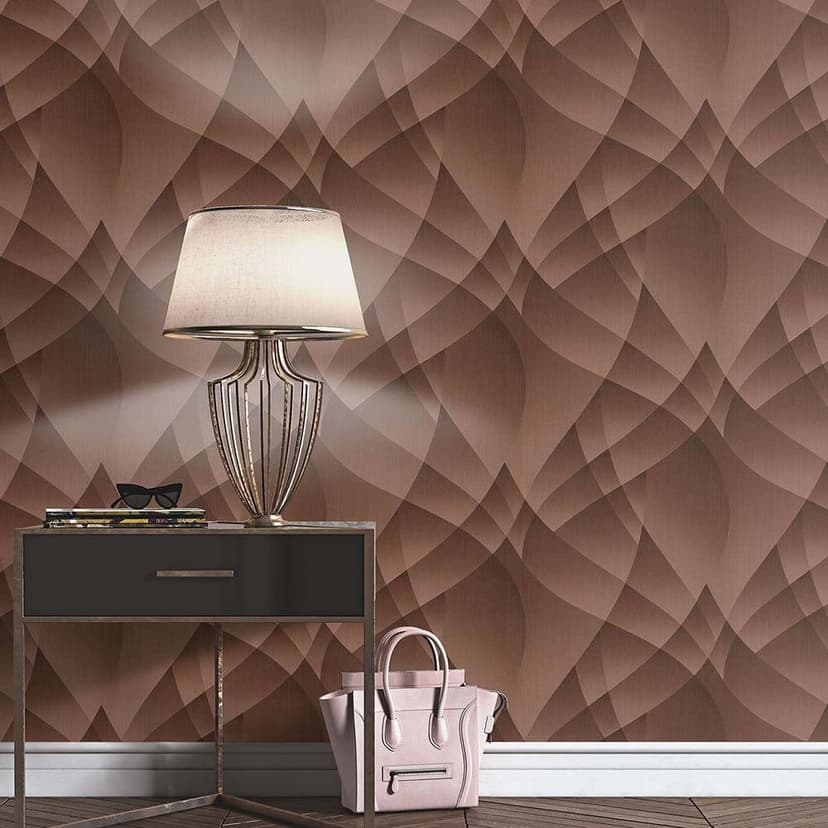 papel pintado 3D, papel pintado geométrico Fashion for Walls 4 de Guido Maria Kretschmer bronce