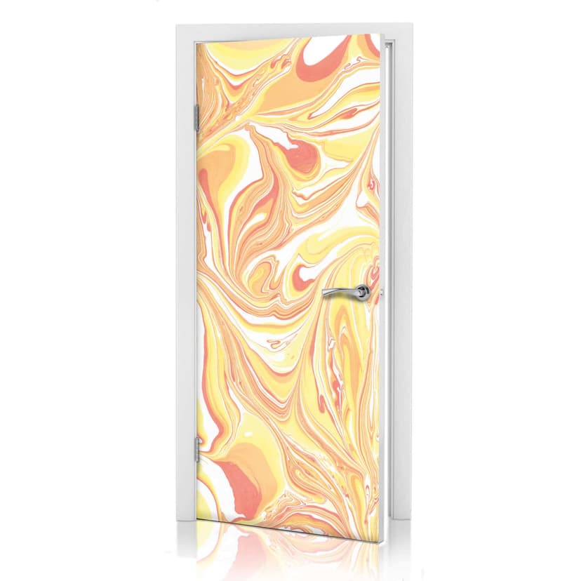 Color del diseño de la puerta impresiones naranja-amarillo