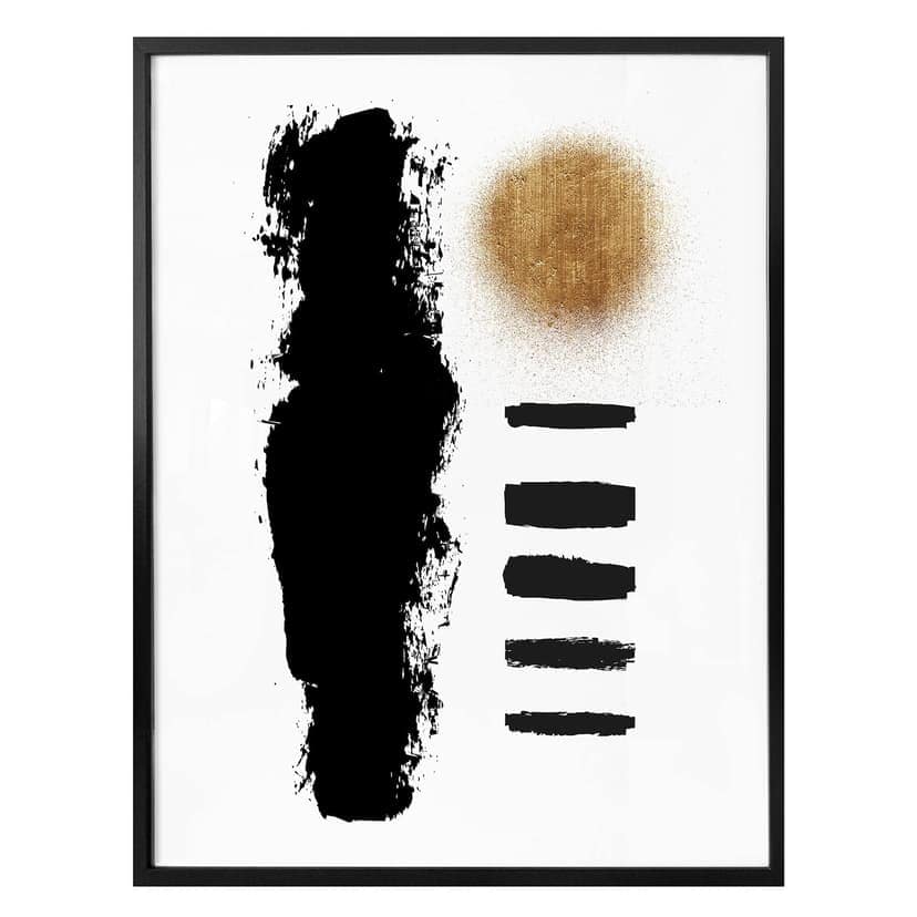 Póster Kubistika - Rayas negras