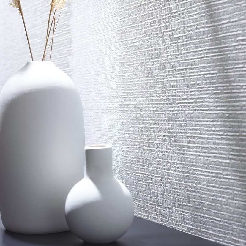 Papel pintado no tejido con rayas y líneas finas textura blanca