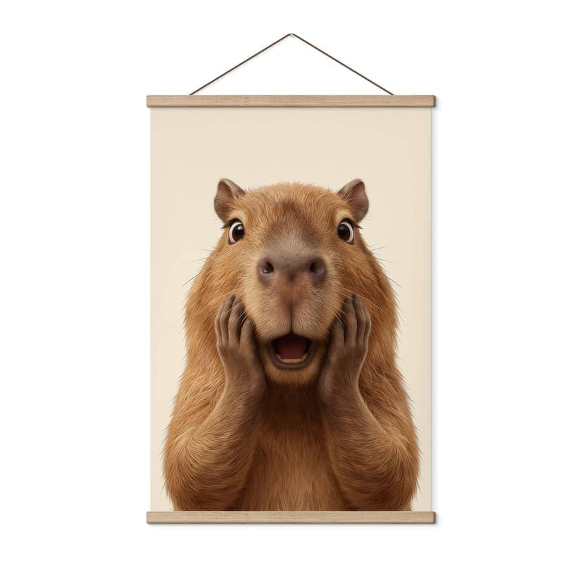 Sorprendido Póster de tela de carpincho