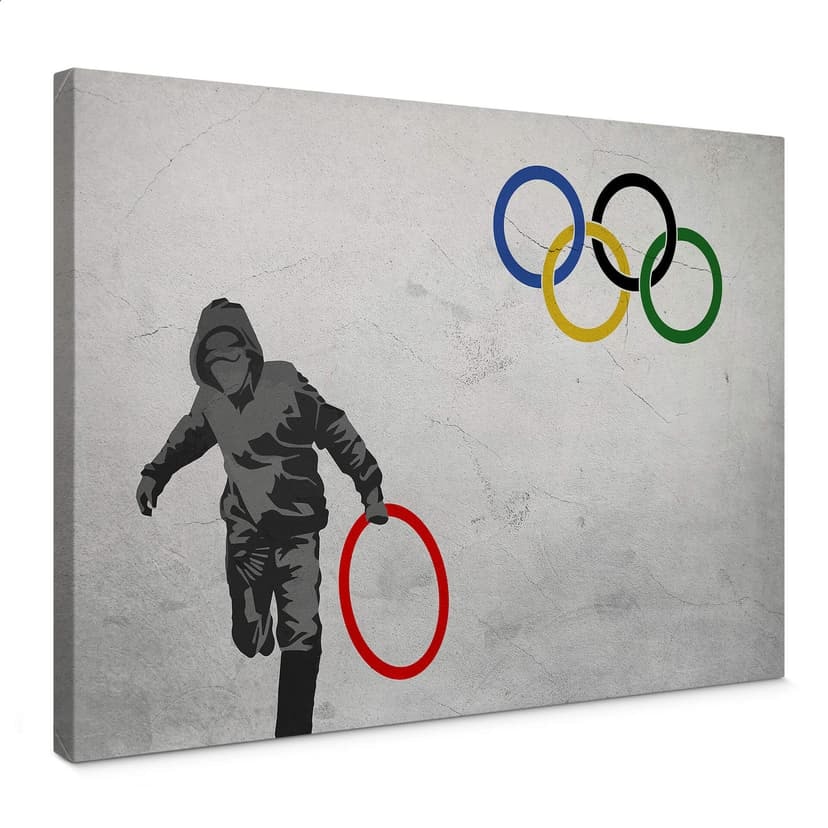 Lienzo Banksy - Olimpiadas