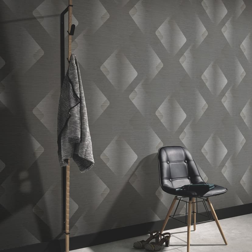 Papel pintado gráfico Elysium gris