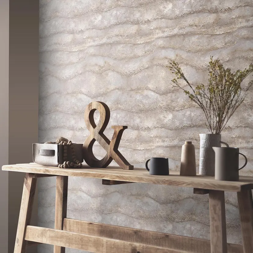 Papel pintado no tejido Erismann Focus marrón