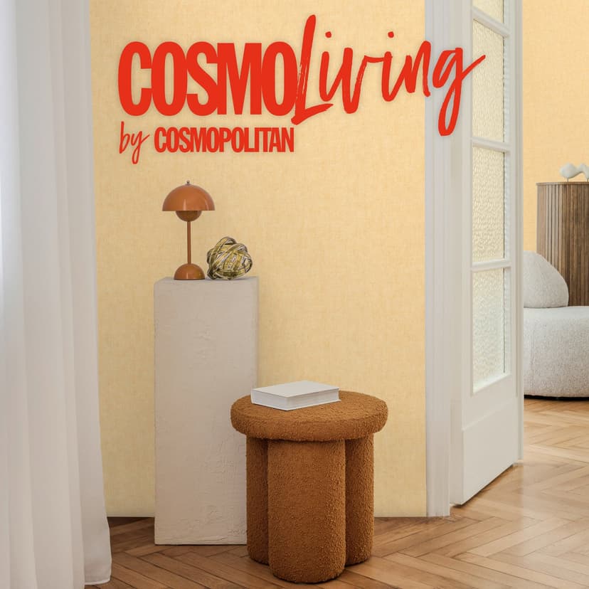 COSMOPOLITAN Papel pintado no tejido amarillo - papel pintado liso monocromo moderno cocina comedor