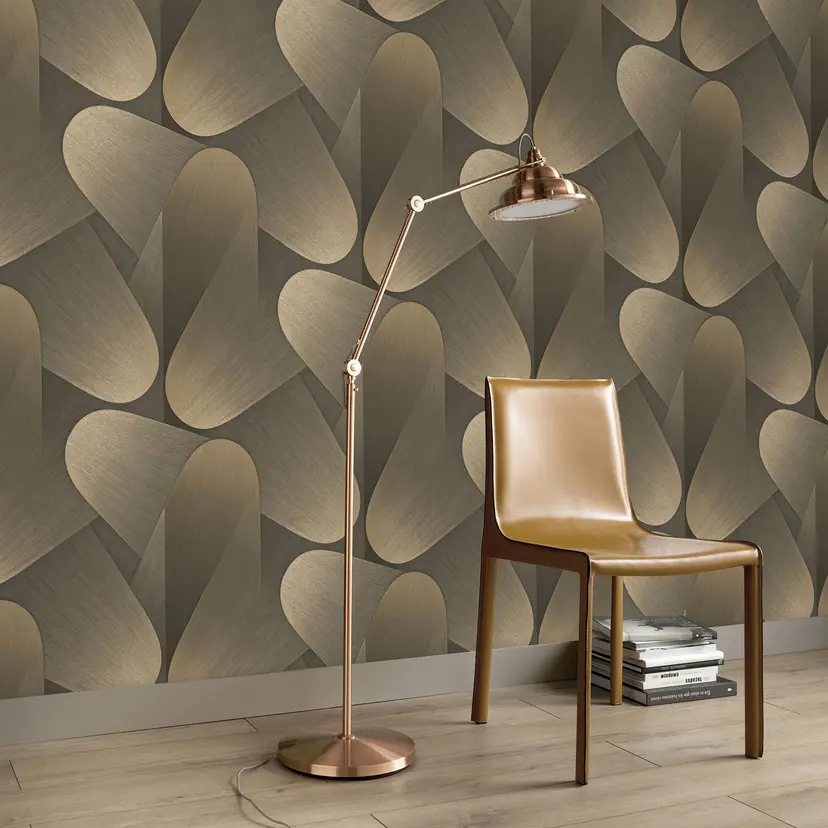 Papel pintado gráfico Elysium oro