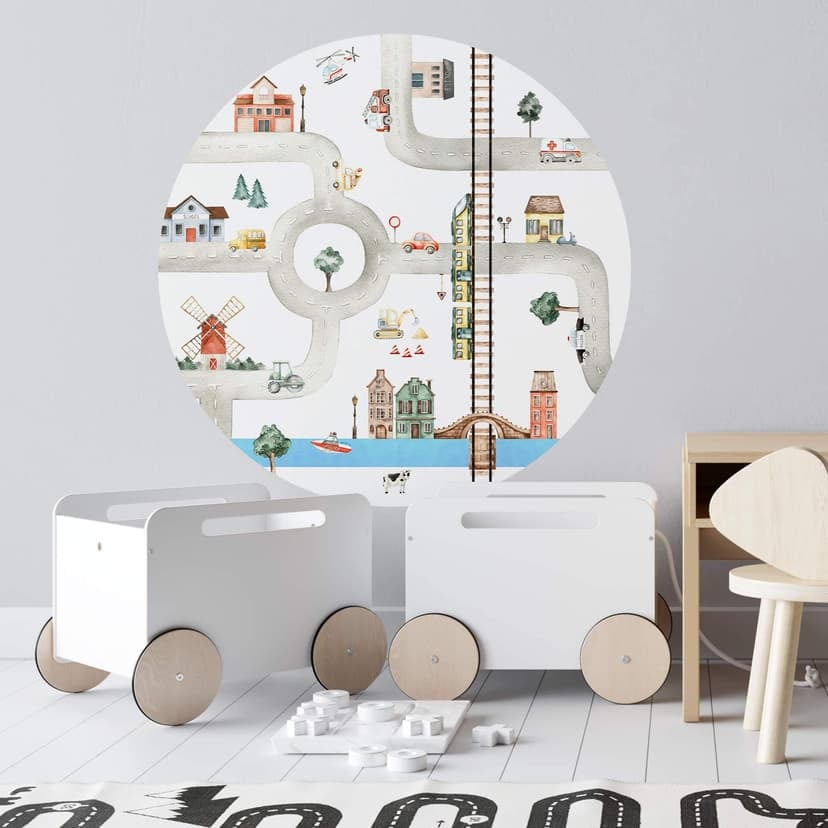 Vinilo decorativo Oliver Robins - Play street - Redondo