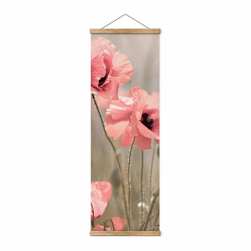 Póster de tela Delgado - Amapolas románticas