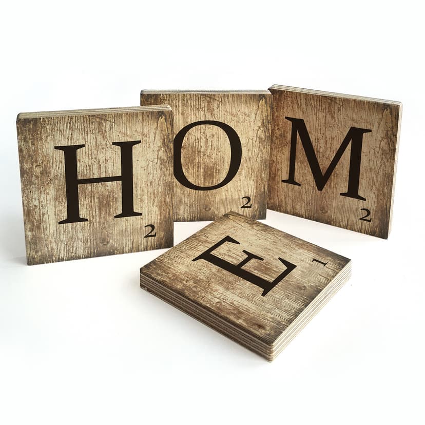 Letras de madera Home - Vintage