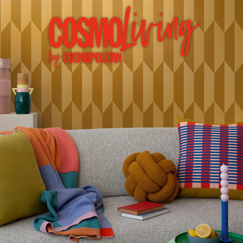 Papel pintado COSMOPOLITAN dorado diseño efecto 3D - Moderno Papel pintado tejido-no tejido metalizado