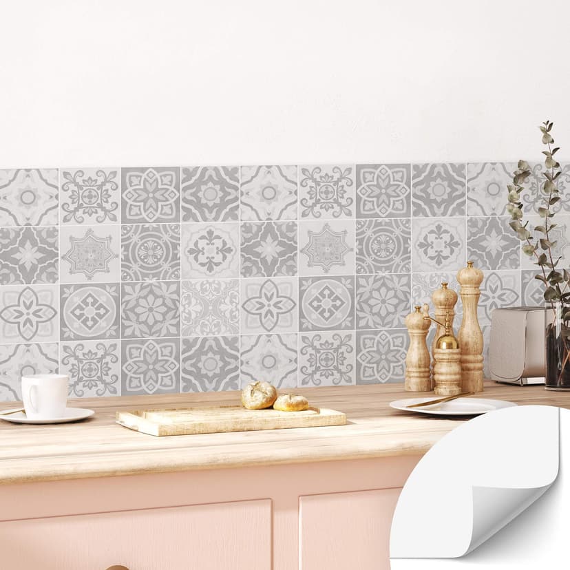 Adornos autoadhesivos para salpicaderos de cocina - aspecto de hormigón 03