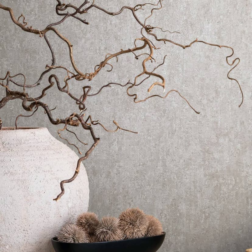 Papel pintado no tejido con aspecto de hormigón gris mate de textura ligera