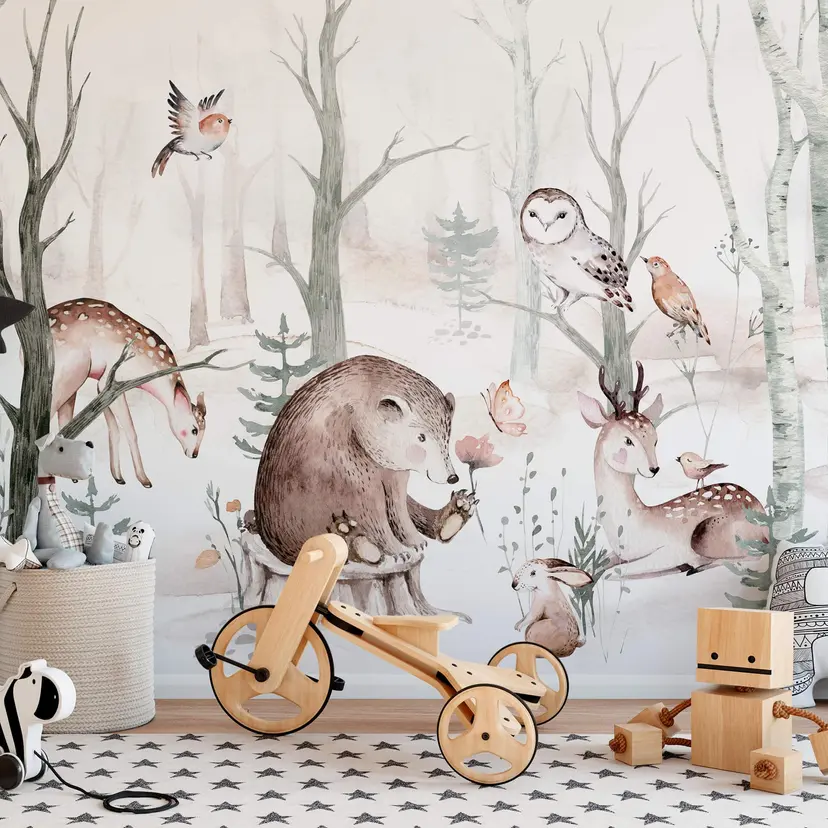 Fotomural Kvilis - Amigos animales en el bosque