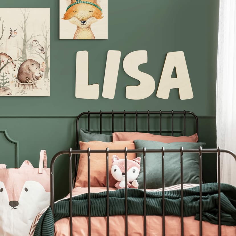Letras de madera chopo - Letras decorativas niños