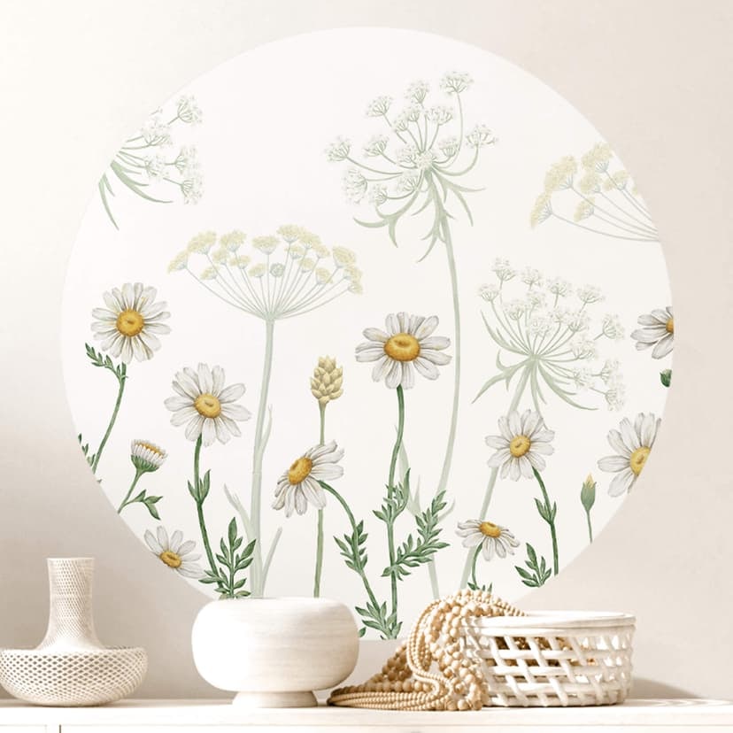 Vinilo decorativo Sir Edward - Paseo florido de primavera - Redondo