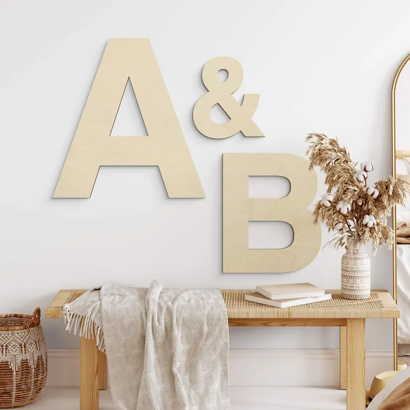 Letras de madera chopo - Fuente suiza
