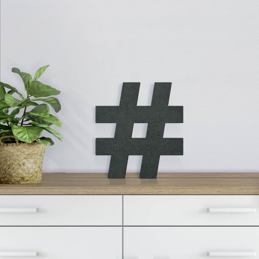 Decoración en madera de MDF cartel Hashtag