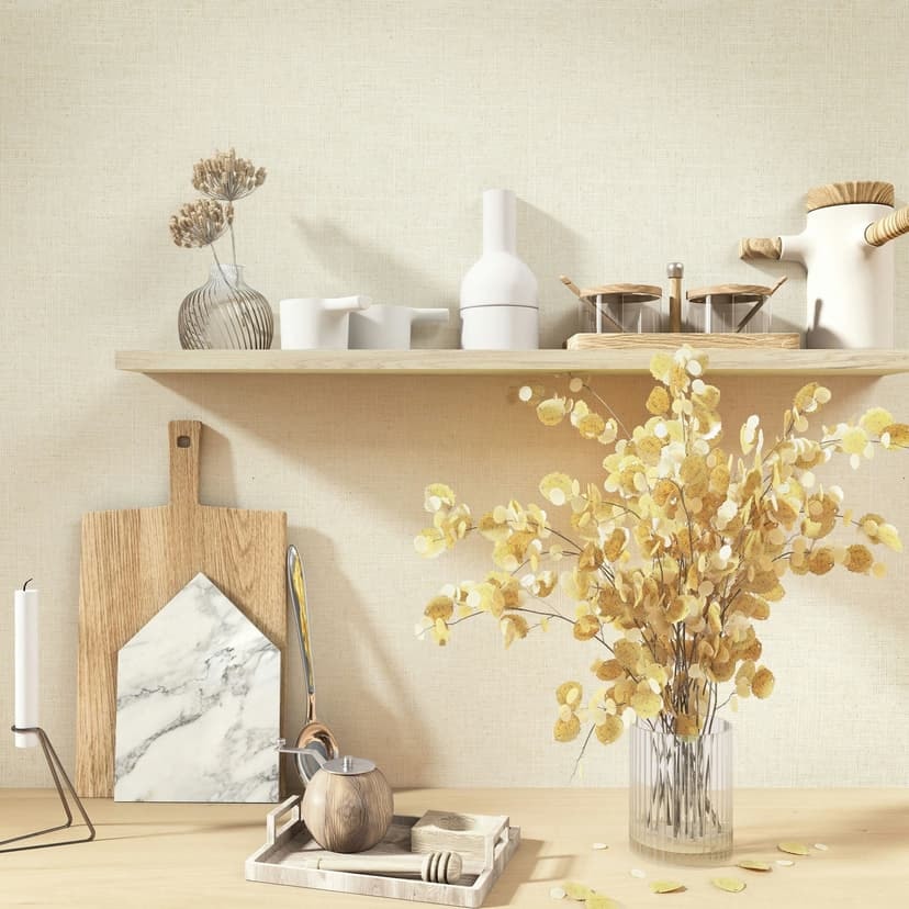 Papel pintado no tejido textil, liso texturado moderno mate en beige