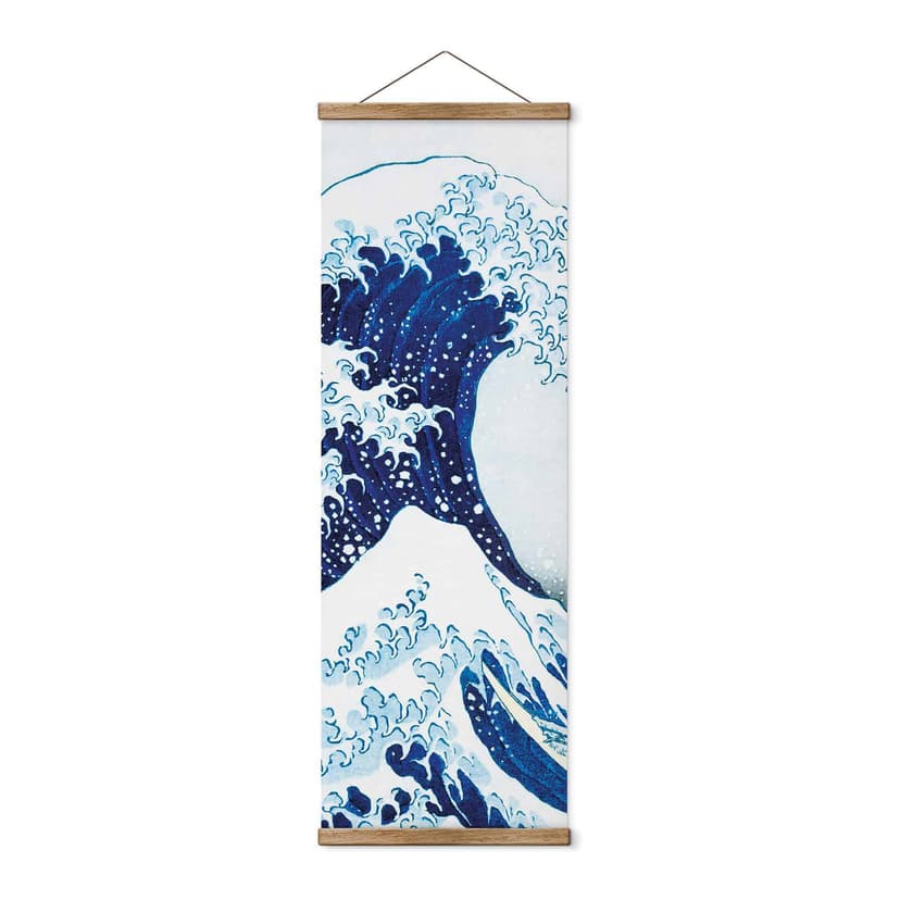 Póster de tela Hokusai - La gran ola - Panorama