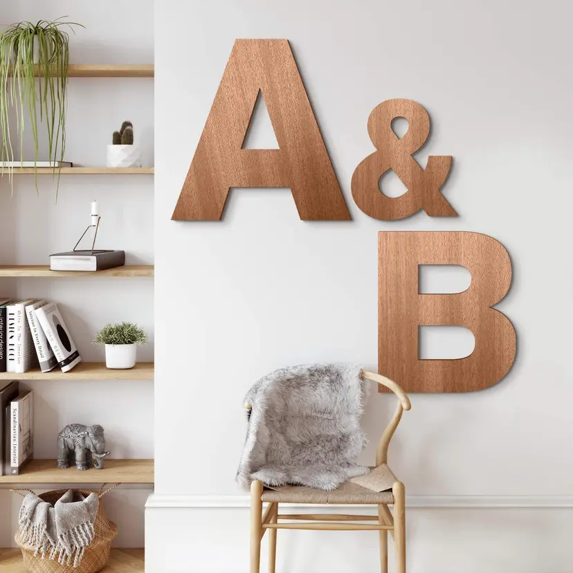 Letras de madera caoba - Fuente suiza