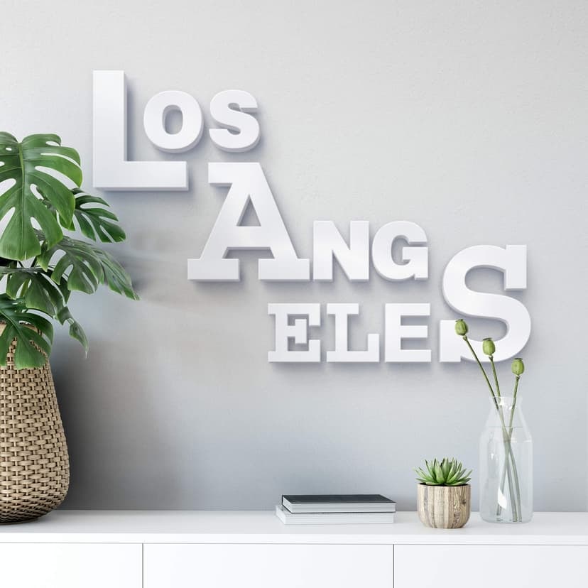 Letras decorativas 3D Los Ángeles
