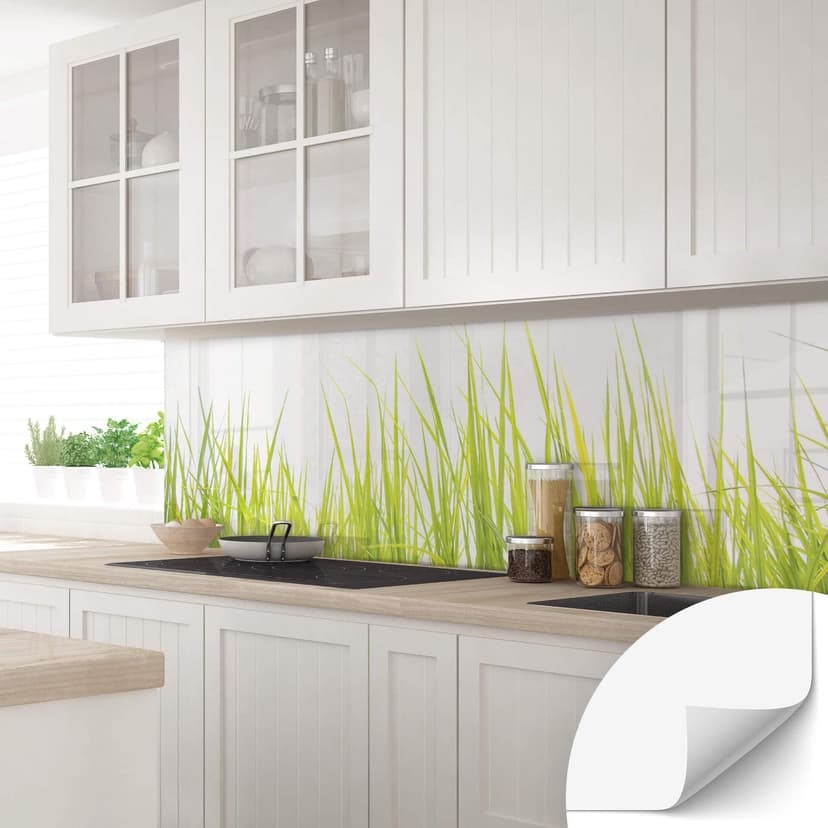 Salpicadero de cocina autoadhesivo High grass