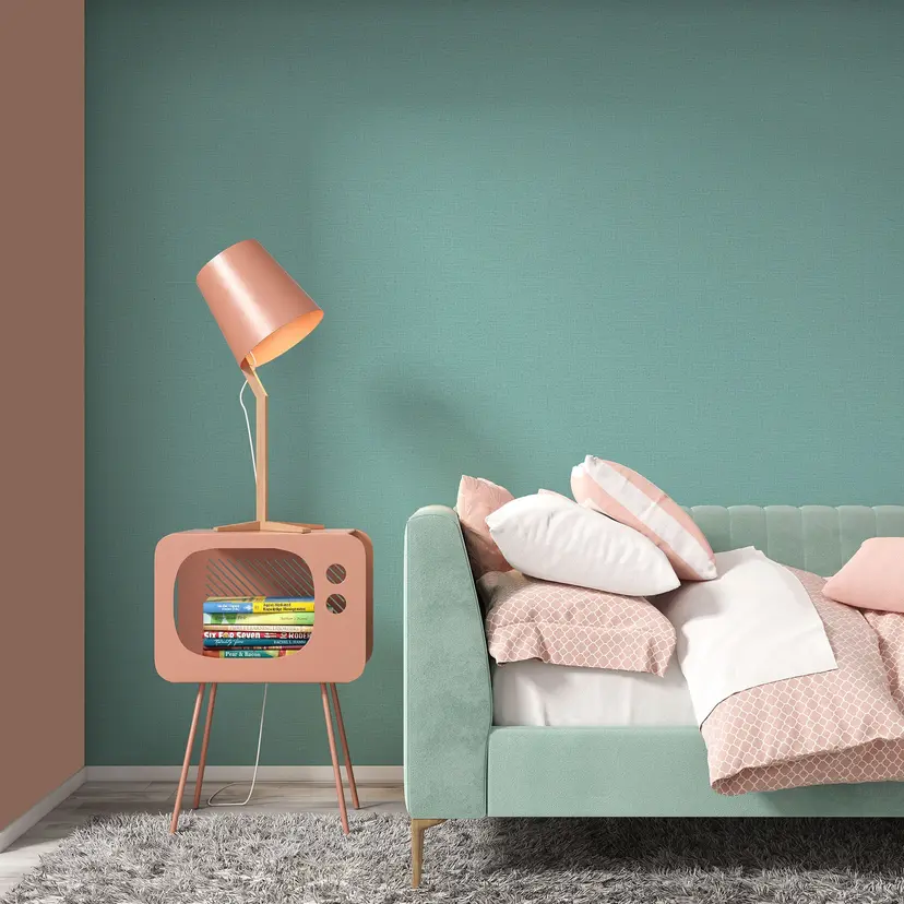 Papel pintado no tejido Erismann Casual Chic turquesa