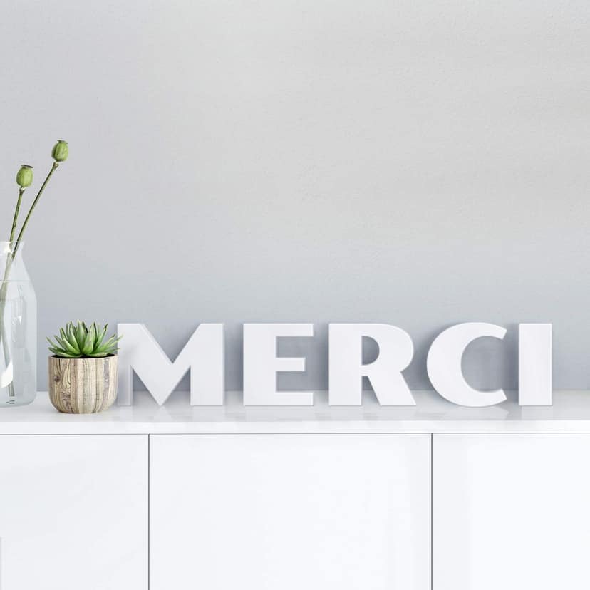 Letras decorativas 3D Merci