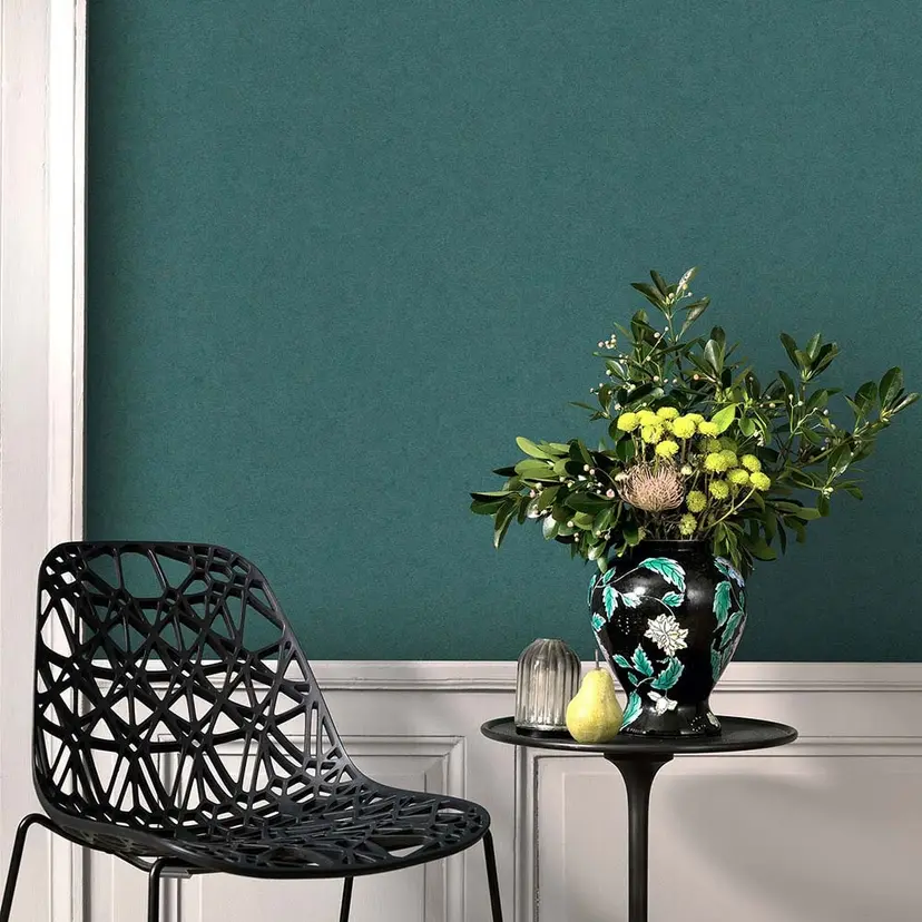 Papel pintado unitario brillante, papel pintado no tejido Fashion for Walls 4 de Guido Maria Kretschmer verde