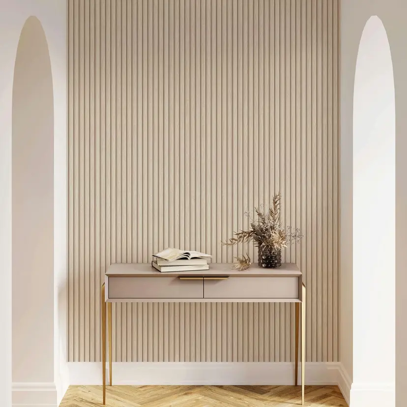 Papel pintado autoadhesivo Vinilo adhesivo para paneles de madera scandi beige efecto madera